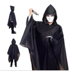 Disdfraz chubasquero negro con capucha scream infantil 8433584232048 23204