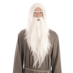 Peluca y barba mago blanco Saruman 8423667179292 115338