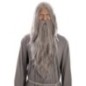 Peluca y barba mago gris Gandalf