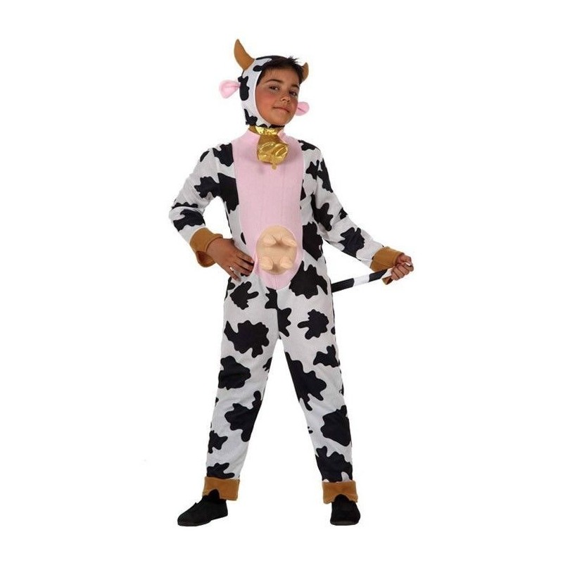 Disfraz vaca infantil talla 7-9 años lechera