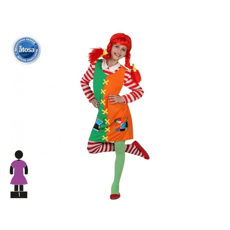 Disfraz niña traviesa para niña talla 3-4 años Pipi