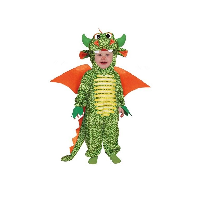 Disfraz dragon verde para bebe tallas