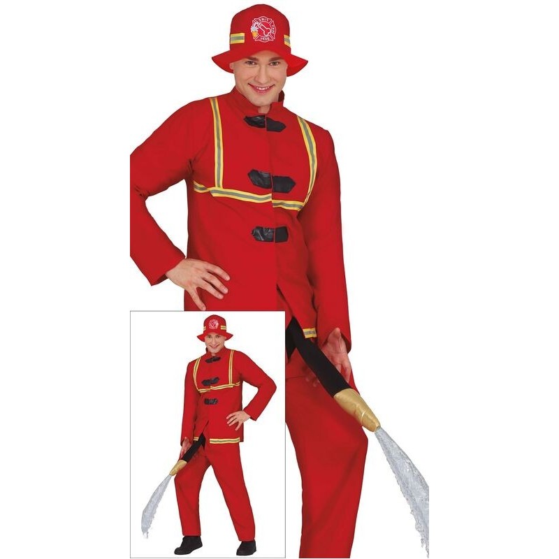 Disfraz Bombero con manguera tallas hombre