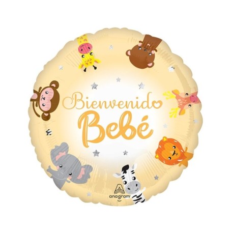 Globo bienvenido bebe 45 cm helio o aire 26635461221 4612201