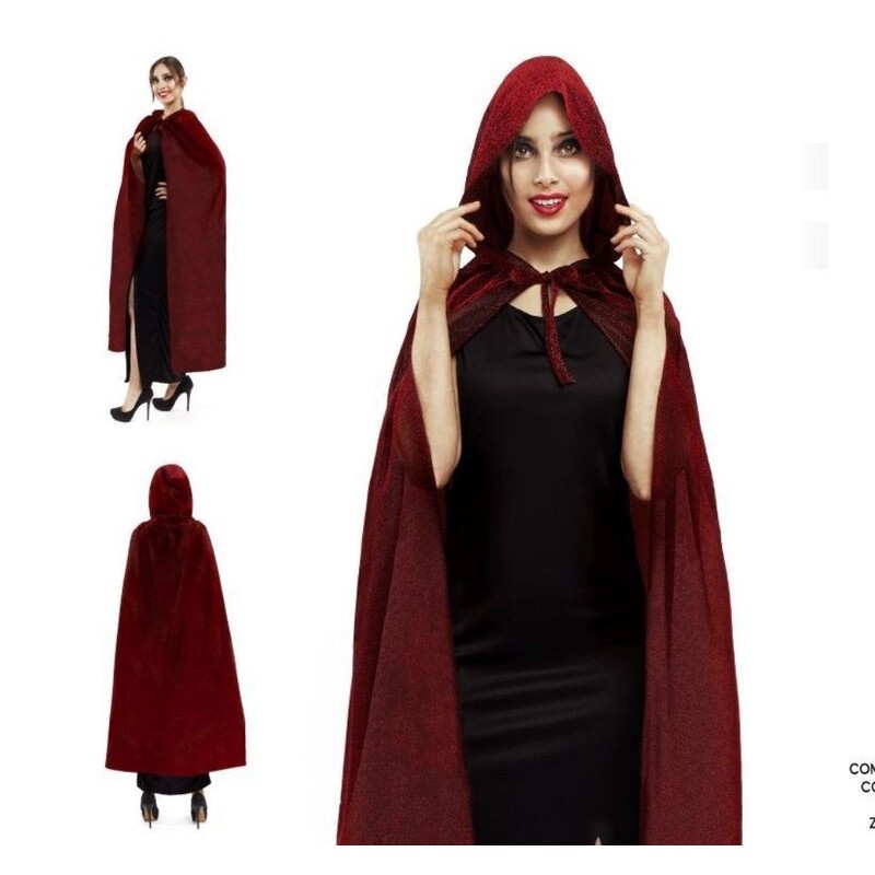Capa roja 140 cm con capucha