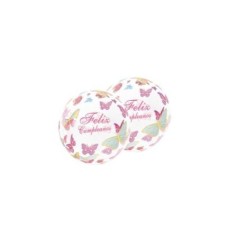 Globo feliz cumpleaños mariposas transparente 45 cm 8445256467627 946762