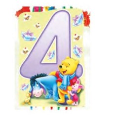 Piñata Winnie The Pooh numeros 33x46 cm -El Informal