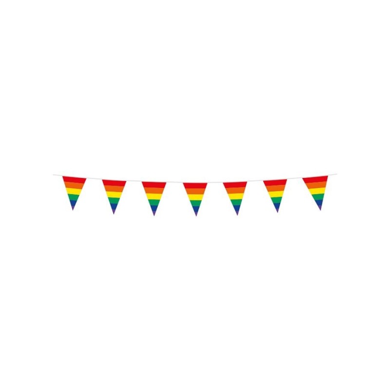 Banderin triangular arcoiris 3 mt orgullo