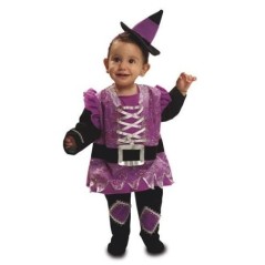 Disfraz bruijta morada 7-12 meses halloween bebes-El Informal