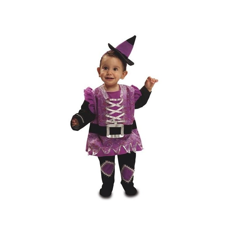 Disfraz bruijta morada 7-12 meses halloween bebes