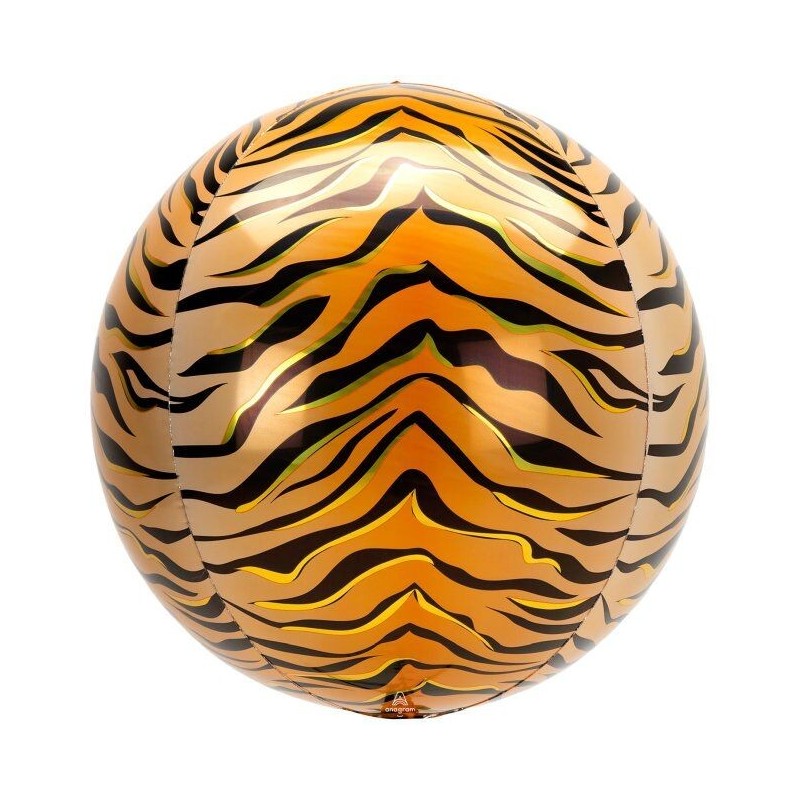 Globo Tigre animal print redondo 40 cm