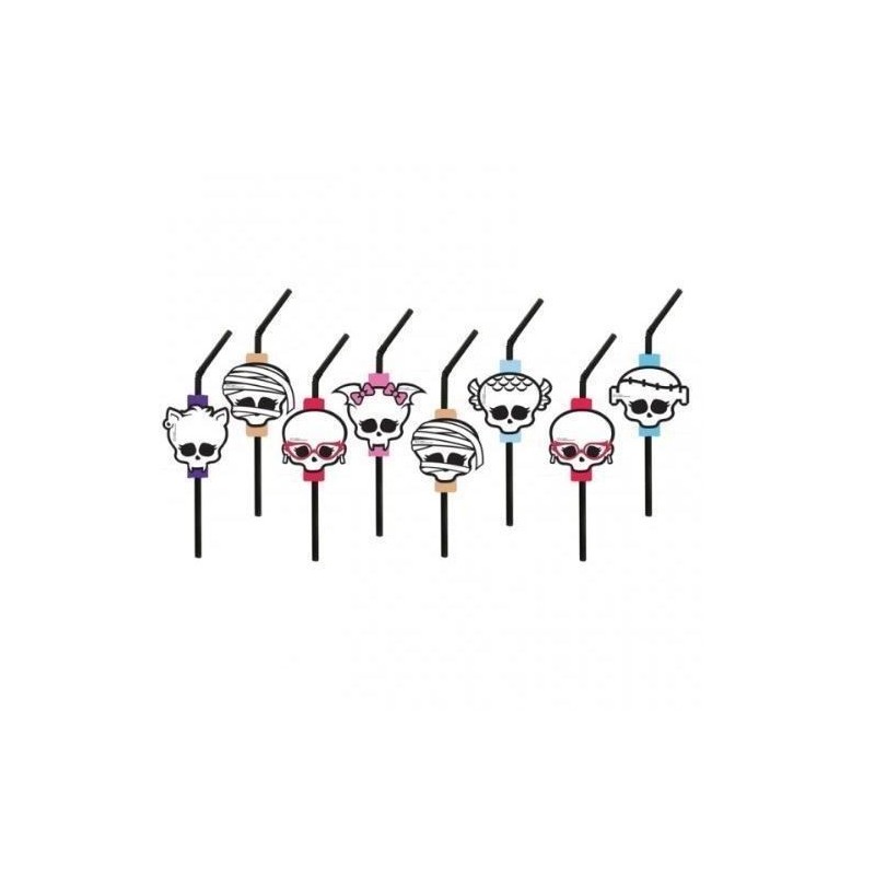 Pajitas decoradas monster high 8 und