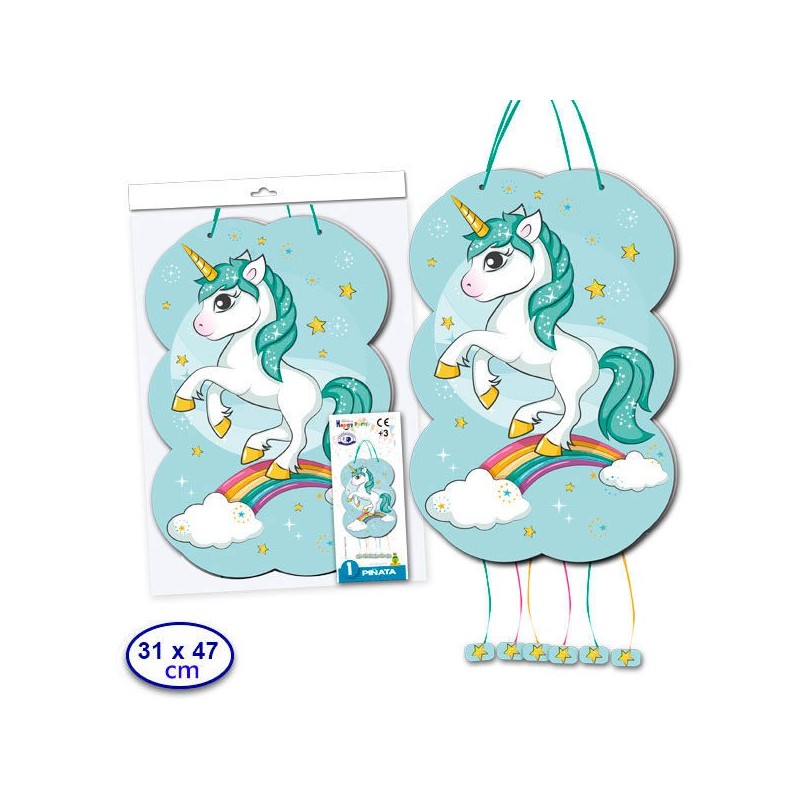 Piñata unicornio azul 31X47 CM