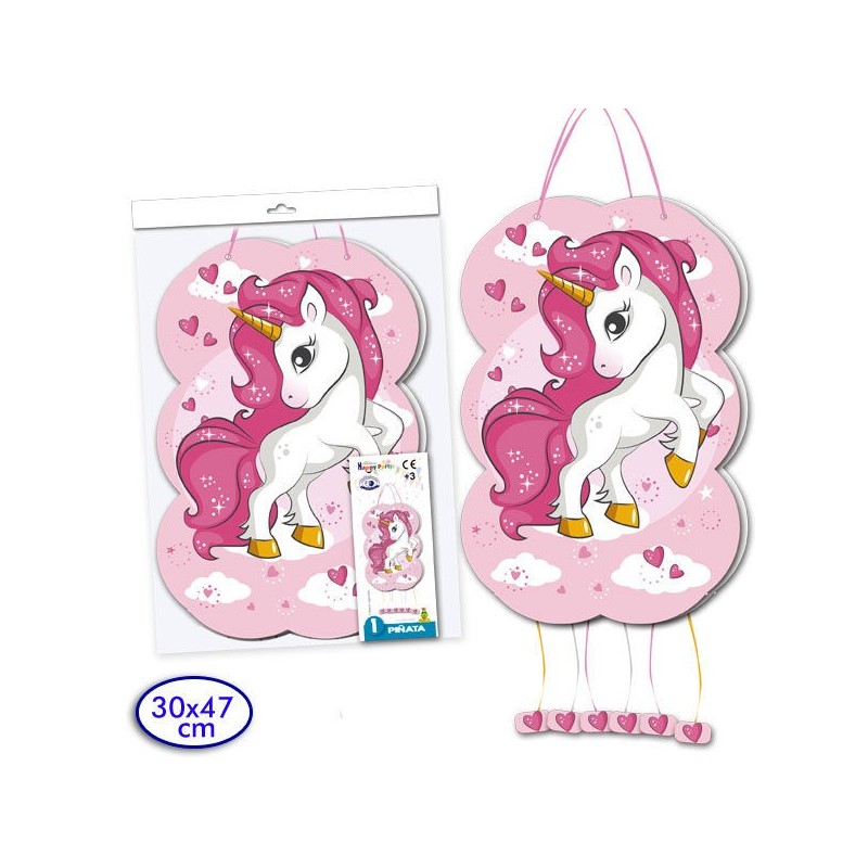 Piñata unicornio rosa 31X47 CM