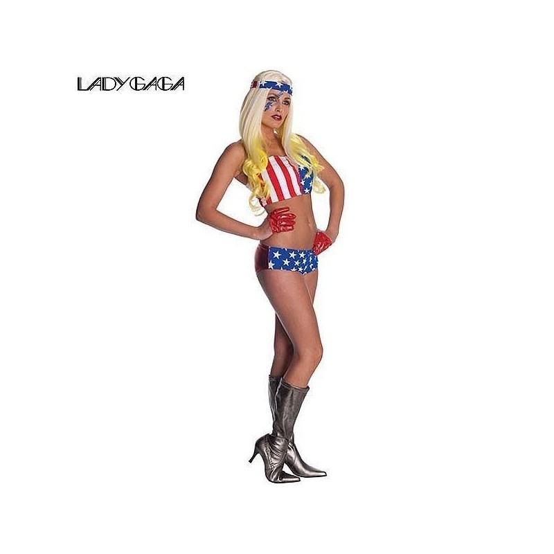 Disfraz lady gaga bandera americana t.std