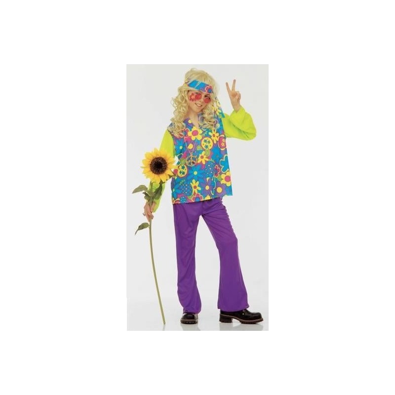 Disfraz hippie niño talla 8-10 años