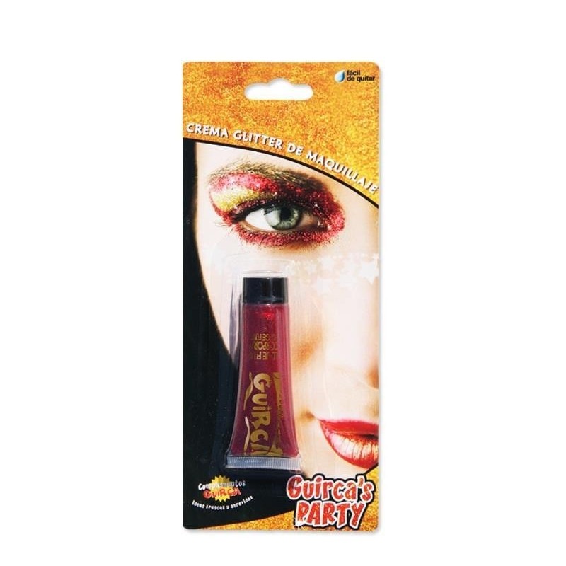 Maquillaje glitter rojo