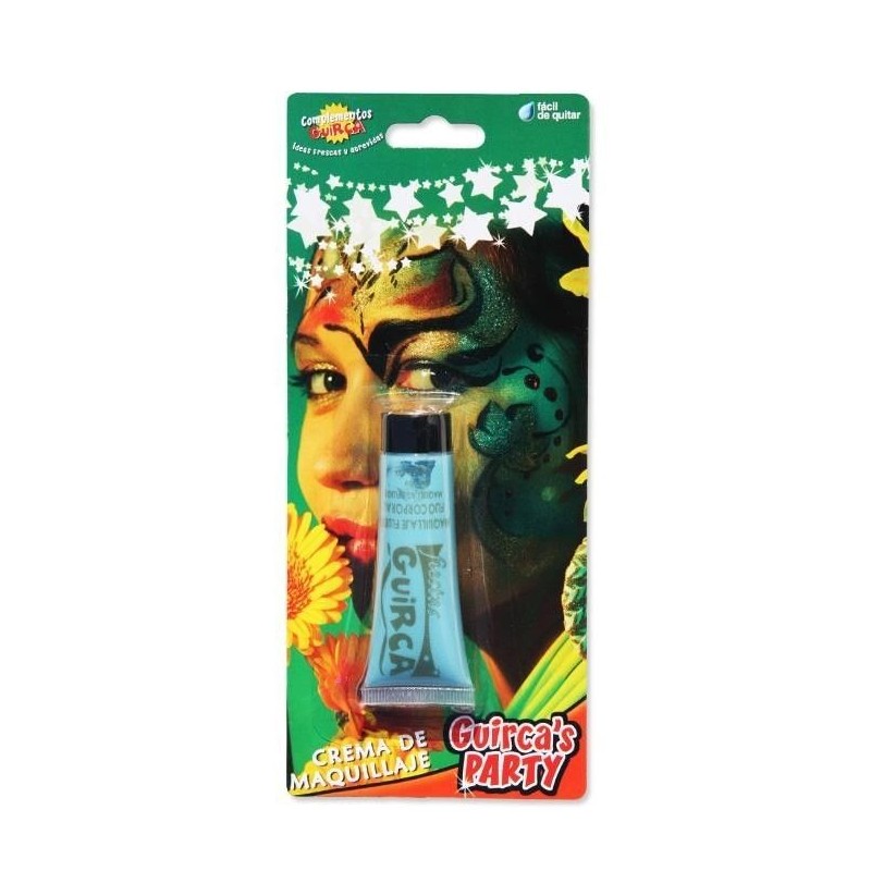 Maquillaje gel azul claro