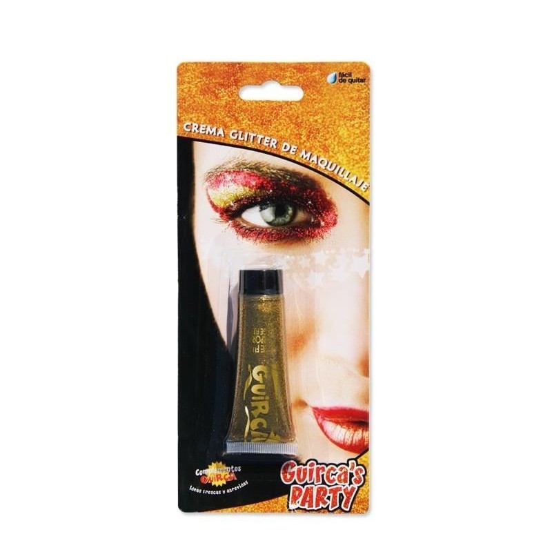 Maquillaje glitter dorado