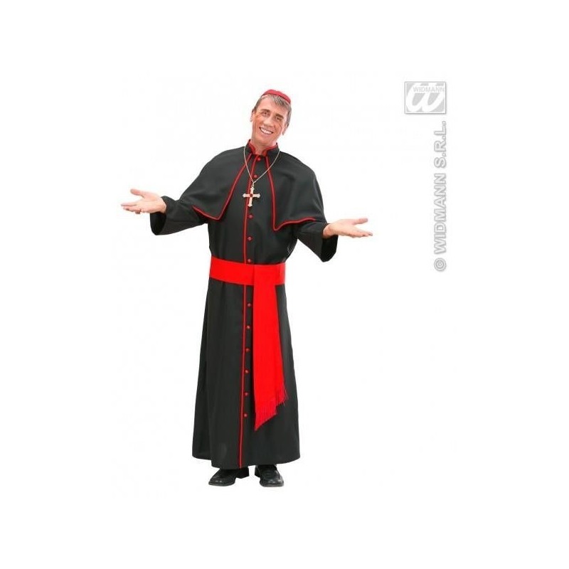 Disfraz cardenal negro y rojo talla m adulto