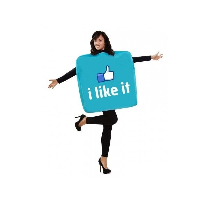Disfraz icono red social me gusta i like it facebo