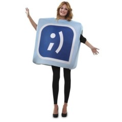Disfraz icono tuenti  red social 8433029017582 01758YY