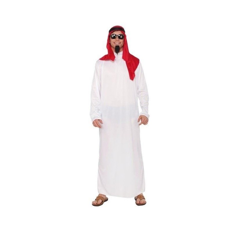 Disfraz arabe blanco jeque para hombre