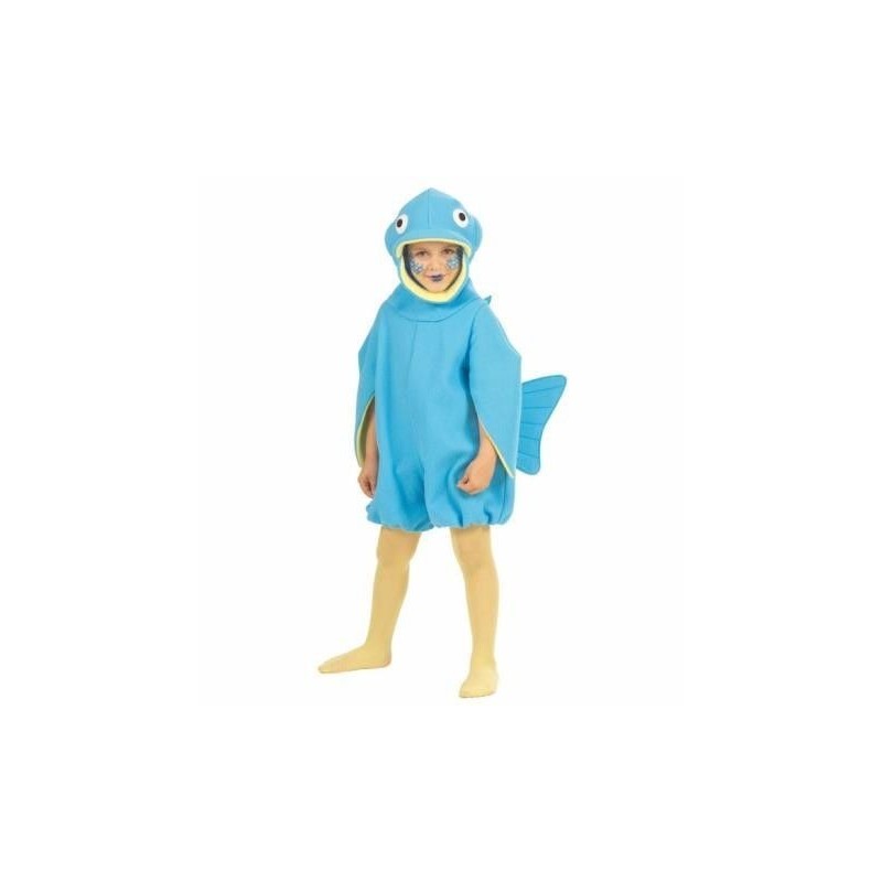 Disfraz pez  azul 3-5 años infantil