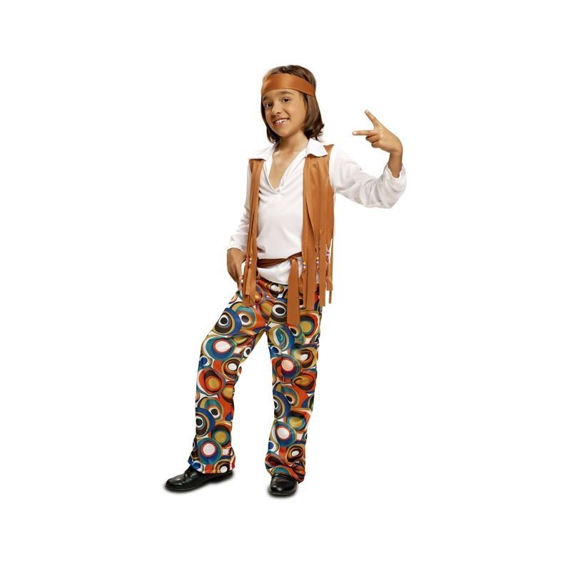 Disfraz hippie para niño talla 10-12 años