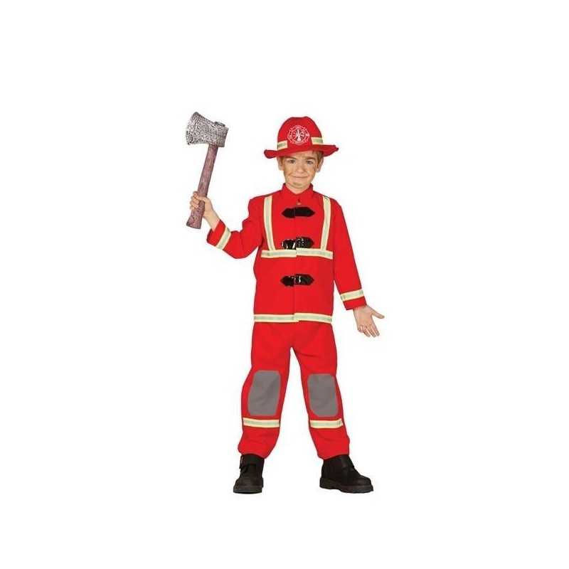 Disfraz bombero rojo infantil