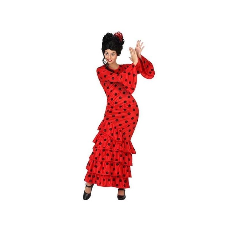 Disfraz flamenca rojo talla ML mujer