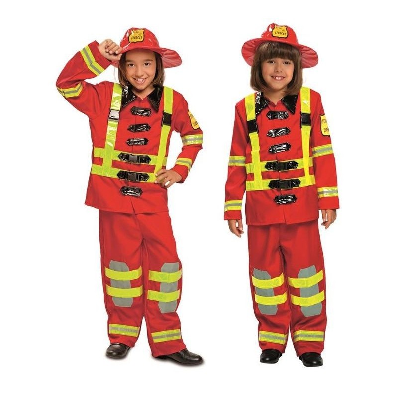 Disfraz bombero rojo infantil unisex