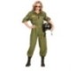Disfraz piloto de jet de combate top gun mujer