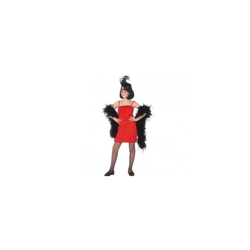 Disfraz charleston rojo para niña talla 7-9 años