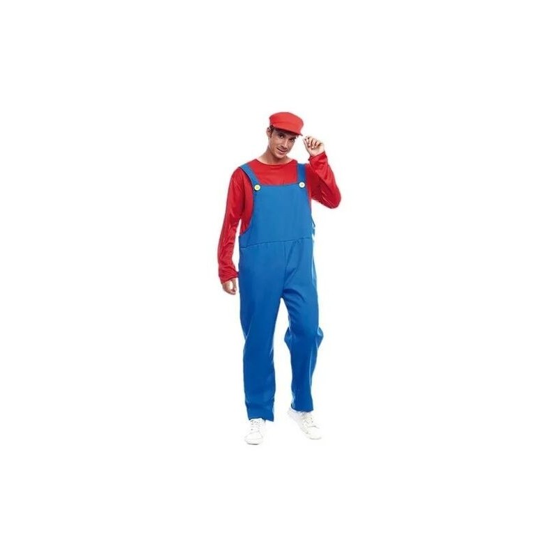 Disfraz fontanero rojo para hombre tallas