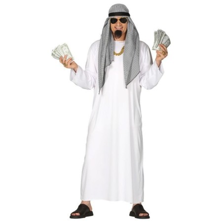 Disfraz jeque arabe blanco para hombre tallas 8434077886120 88612