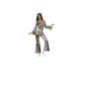 Disfraz disco dancer plateado para mujer tallas