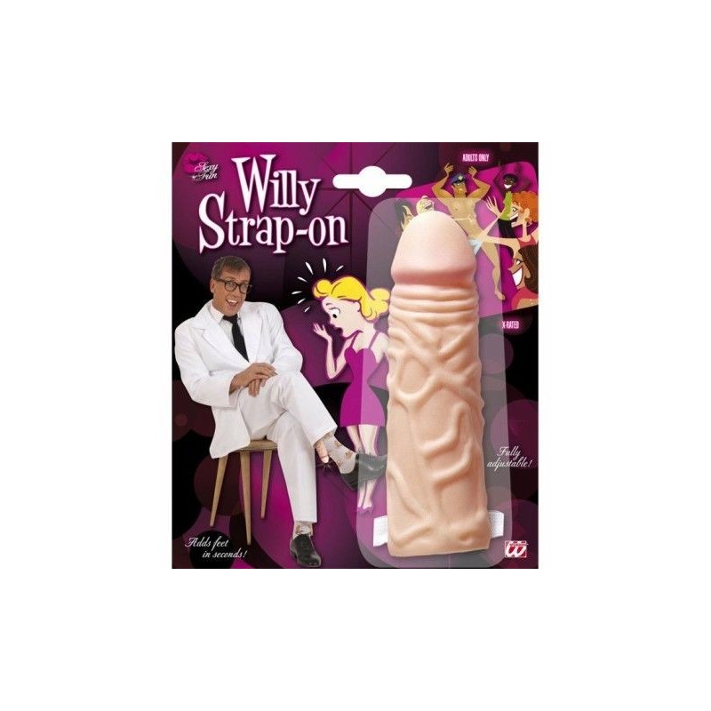 Pene con goma para pierna sale por el pantalon