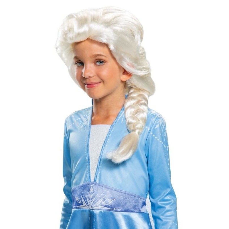 Peluca Elsa Frozen Disney original para niña deluxe