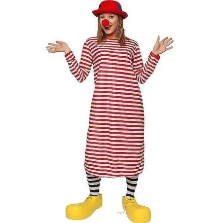Disfraz payaso rayas rojas de la tele s8132 adulto 8422971081321 S8132