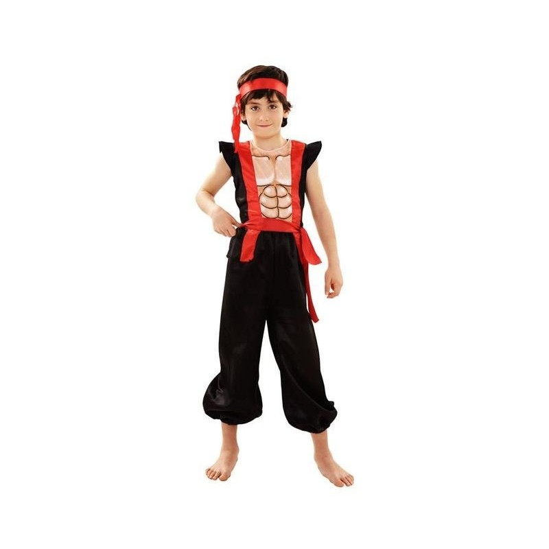 Disfraz ninja musculoso para niño talla 5-6 años