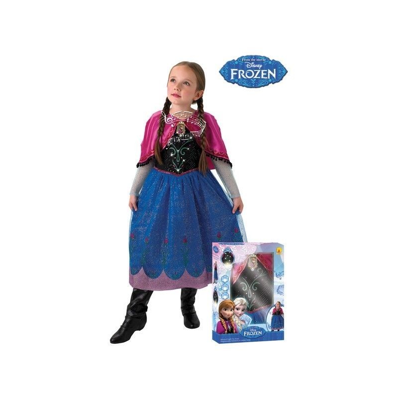 Disfraz anna de frozen para niña con luz y musica tallas