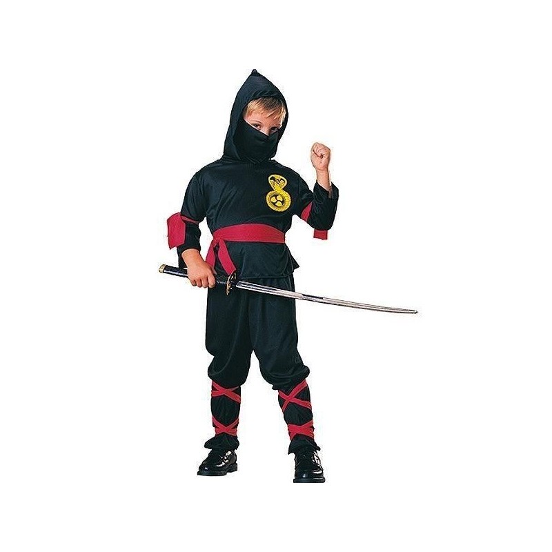 Disfraz ninja negro shinobi infantil