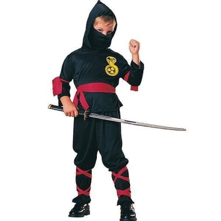 DISFRAZ NINJA NEGRO SHINOBI JAPON TALLAS NInO 82686121095 12109 L