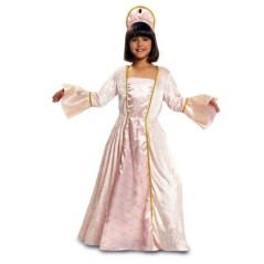DISFRAZ PRINCESA ROSA CON RIBETES DORADOS TALLAS 8435408206884 688