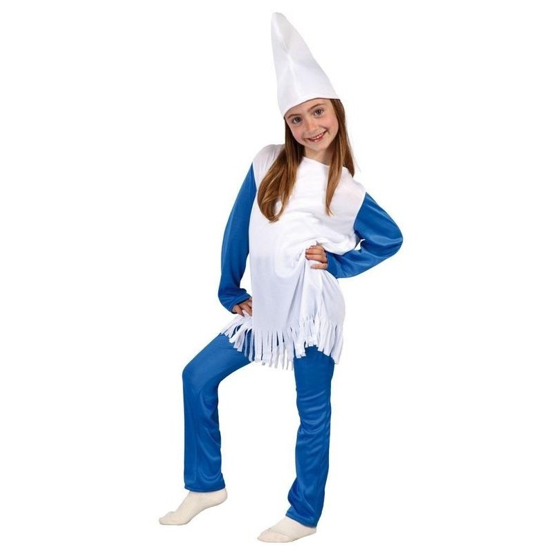 Disfraz enanita azul para niña