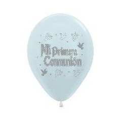 Globo blanco satin mi 1? comunion r12 30 cm