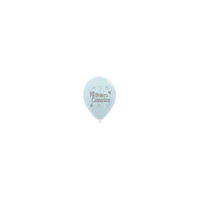 Globo blanco satin mi 1? comunion r12 30 cm