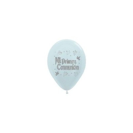 Globo blanco satin mi 1? comunion r12 30 cm