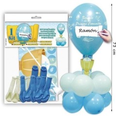 Kit centro de primera comunion niño mesa globos-Tus disfraces baratos